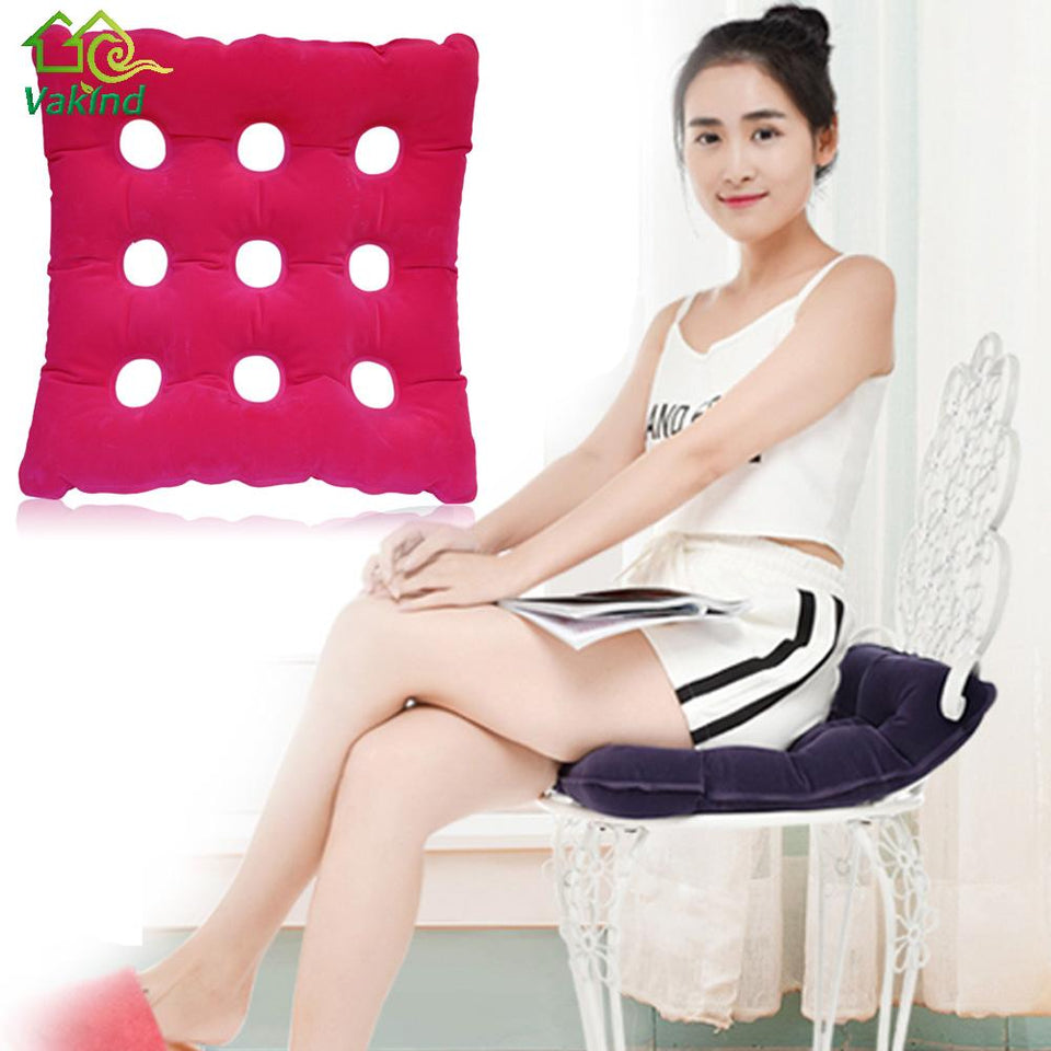 Cuidado de la salud Cojín de silla inflable Cojín de asiento de aire Cojín de asiento de galleta Sellado con calor para la silla de oficina en casa