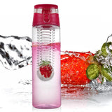700 ML Fruta Botella de agua Deportes Fitness Salud Botellas de desintoxicación Jugo de silicona Hacer botellas Camping Botellas de viaje con infusor de té