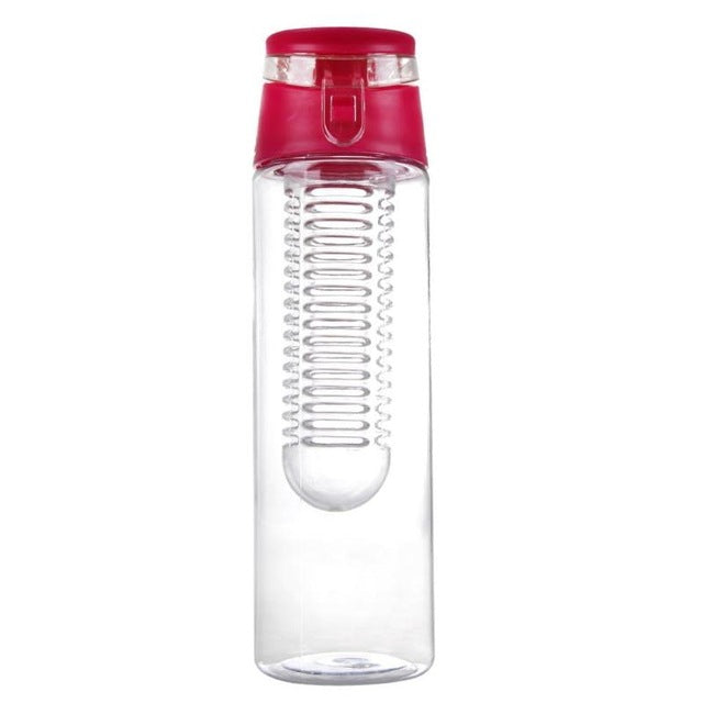 700 ML Fruta Botella de agua Deportes Fitness Salud Botellas de desintoxicación Jugo de silicona Hacer botellas Camping Botellas de viaje con infusor de té