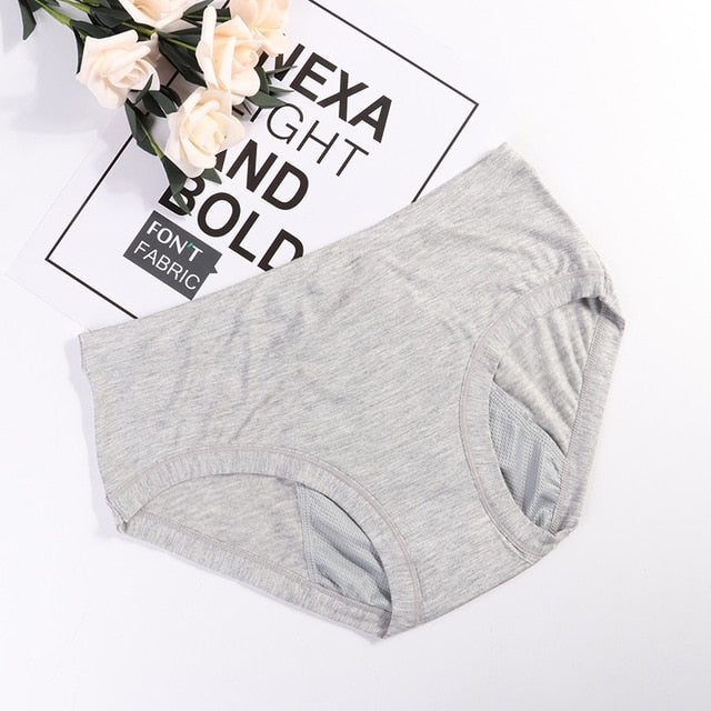 Prueba de fugas Período menstrual Bragas Ropa interior de mujer Pantalones fisiológicos Algodón Saludos Calzoncillos sin costuras Dropshipping de cintura alta