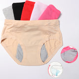 Prueba de fugas Período menstrual Bragas Ropa interior de mujer Pantalones fisiológicos Algodón Saludos Calzoncillos sin costuras Dropshipping de cintura alta