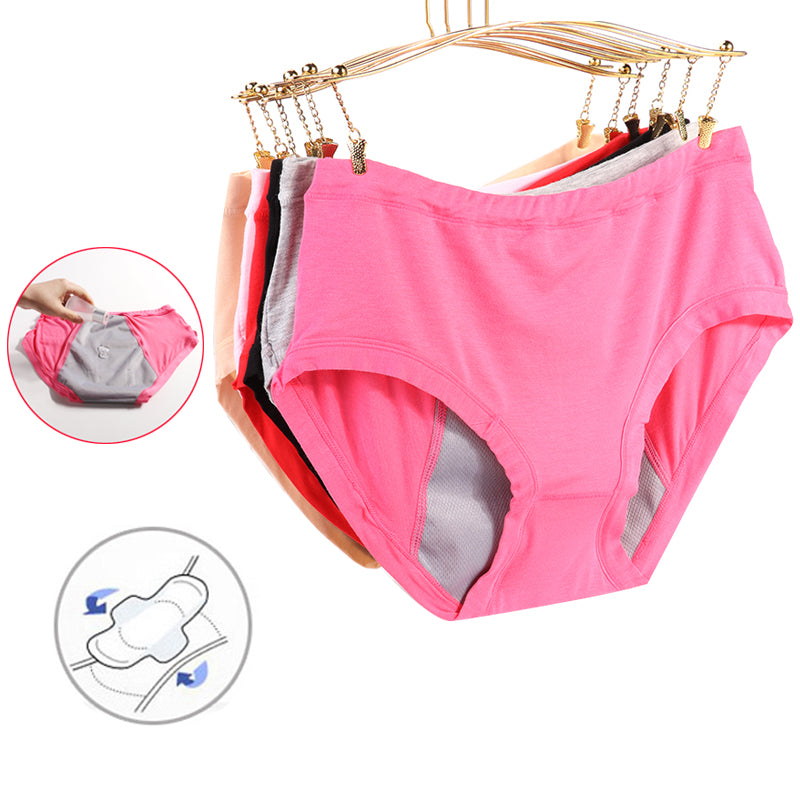 Prueba de fugas Período menstrual Panties Ropa interior Pantalones fisiológicos Algodón Salud Calzoncillos sin costuras Cintura alta Mujer caliente